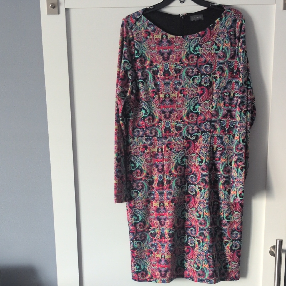 The Limited Multicolor Paisley Long Sleeve Dress
